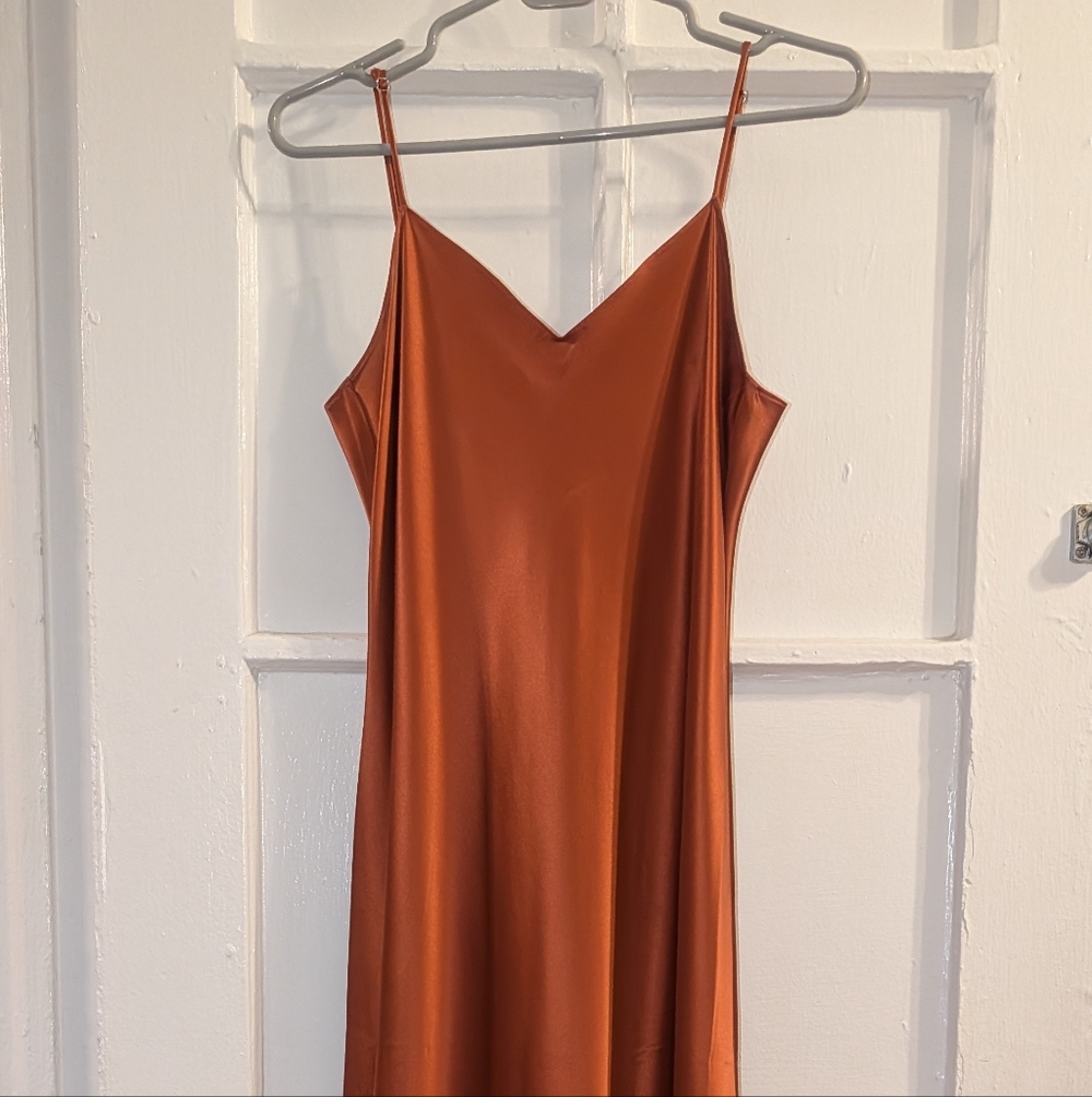 Polo by Ralph Lauren Mulberry Silk Maxi Dress Size 8